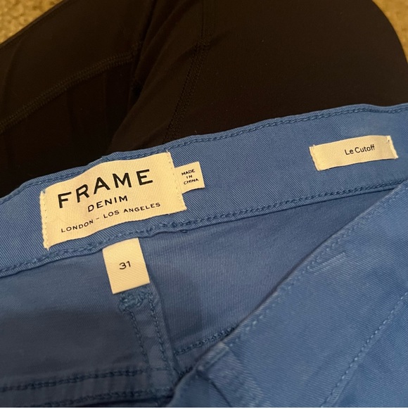FRAME Le Cutoff Short in Coastal Blue - Picture 5 of 6